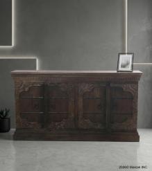 HAND CARVED SOLID WOOD SIDEBOARD 