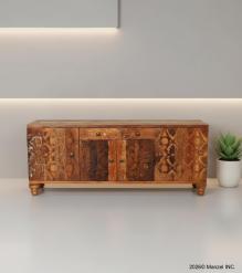 CARVED WOOD TV CABINET JALI