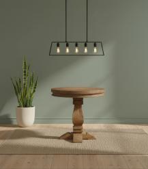 SOLID WOOD ROUND PEDESTAL END TABLE