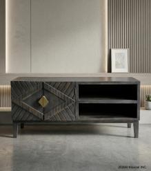 WOOD & IRON MEDIA CABINET SIDEBOARD