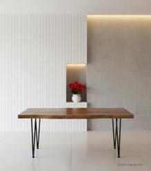 SOLID LIVE EDGE WOOD CONSOLE TABLE
