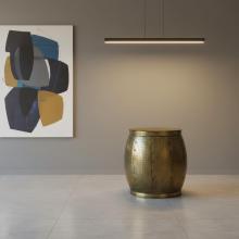METAL + WOOD END TABLE