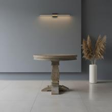 SOLID WOOD ROUND PEDESTAL END TABLE