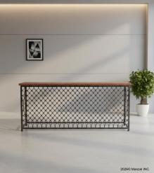 SOLID WOOD & IRON CONSOLE TABLE 