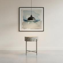 SOLID WOOD & IRON END TABLE