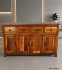 SOLID RECLAIMED TEAK WOOD SIDEBOARD 4 DOORS / 4 DRAWERS 