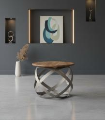WOODEN IRON STOOL