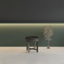 SOLID WOOD & IRON SIDE TABLE