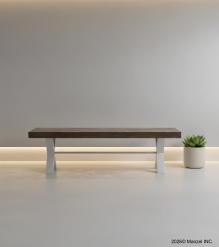 SOLID WOOD & IRON BENCH
