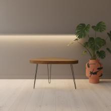 SOLID WOOD Elliptic end table