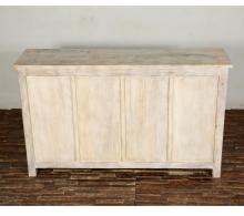 SOLID RECLAIMED TEAK WOOD & GLASS SIDEBOARD