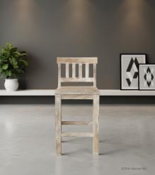 SOLID RECLAIMED TEAK WOOD COUNTER HEIGHT STOOL