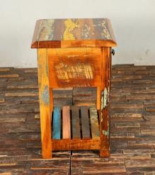 SOLID RECLAIMED TEAK WOOD END TABLE / NIGHT STAND