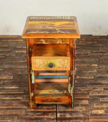 SOLID RECLAIMED TEAK WOOD END TABLE / NIGHT STAND