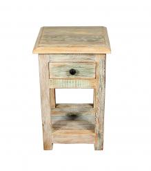 SOLID RECLAIMED TEAK WOOD END TABLE / NIGHT STAND