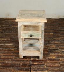 SOLID RECLAIMED TEAK WOOD END TABLE / NIGHT STAND