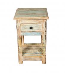 SOLID RECLAIMED TEAK WOOD END TABLE / NIGHT STAND