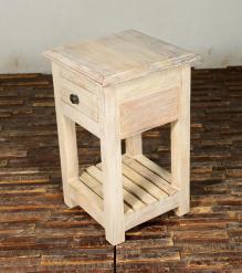 SOLID RECLAIMED TEAK WOOD END TABLE / NIGHT STAND