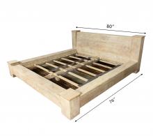 KING SOLID RECLAIMED TEAK WOOD BED