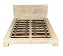 QUEEN SOLID RECLAIMED TEAK WOOD BED 