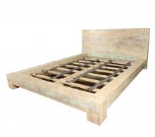QUEEN SOLID RECLAIMED TEAK WOOD BED 