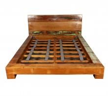QUEEN SOLID RECLAIMED TEAK WOOD BED