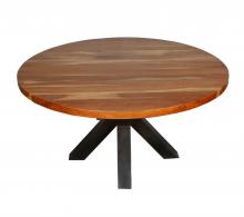 ROUND SOLID RECLAIMED TEAK WOOD DINING TABLE