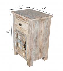 SOLID RECLAIMED TEAK WOOD END TABLE BEDSIDE TABLE