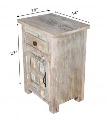 SOLID RECLAIMED TEAK WOOD END TABLE BEDSIDE TABLE
