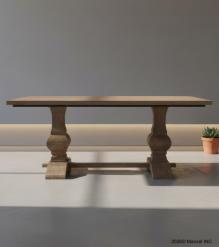 SOLID WOOD PEDESTAL DINING TABLE