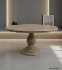 ROUND SOLID WOOD DINING TABLE