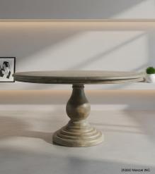 ROUND SOLID WOOD DINING TABLE