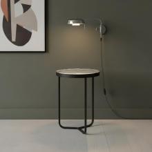 IRON & WOOD END TABLE