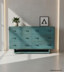 SOLID WOOD 6 DRAWER DRESSER CHEST BUREAU SIDEBOARD