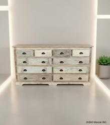 SOLID RECLAIMED TEAK WOOD 10 DRAWER DRESSER CHEST BUREAU SIDEBOARD