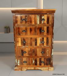 SOLID RECLAIMED TEAK WOOD BUREAU DRESSER CHEST