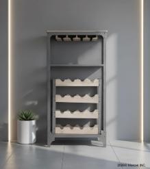 SOLID WOOD &  IRON BAR CABINET