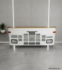 SOLID WOOD & IRON TATA TRUCK BAR W/ HEADLIGHTS