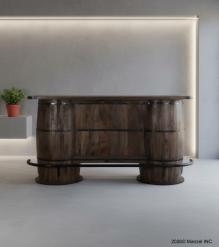 SOLID WOOD DOUBLE BARREL BAR