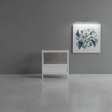 SOLID IRON & WOOD END TABLE SIDE TABLE