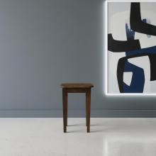 IRON & WOOD  END TABLE SIDE TABLE