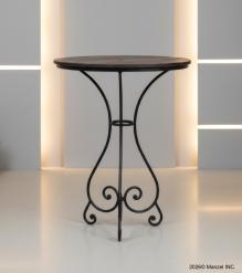 IRON & SOLID WOOD BAR HEIGHT TABLE