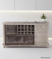 SOLID RECLAIMED TEAK WINE CABINET BAR
