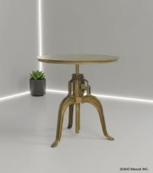 Adjustable Height Round Top Dining TableADJUSTABLE HEIGHT IRON CRACK ROUND TABLE