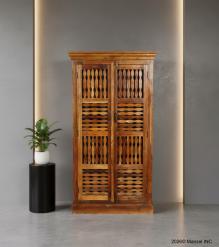 2 DOOR SOLID RECLAIMED TEAK WOOD CABINET