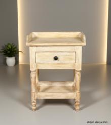 SOLID RECLAIMED TEAK WOOD END TABLE / NIGHT STAND