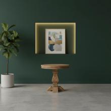 SOLID WOOD ROUND PEDESTAL END TABLE