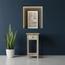 SOLID RECLAIMED TEAK WOOD END TABLE NIGHTSTAND