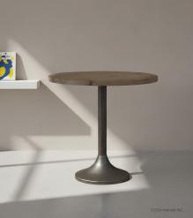 SOLID WOOD & IRON END TABLE