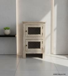 SOLID WOOD 2 DOOR END TABLE / NIGHTSTAND